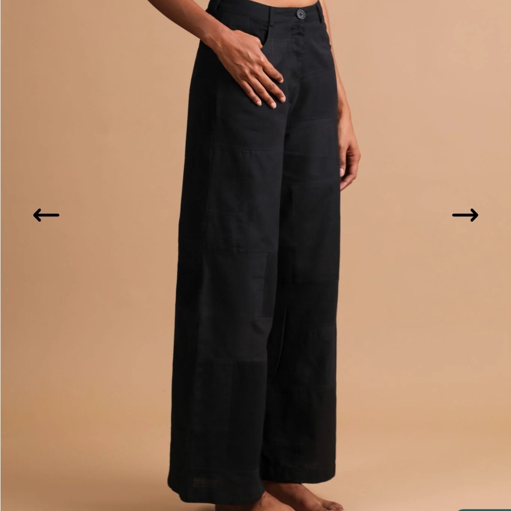 Turnblack Apple Orchard Wide Leg Cotton Linen Pants Size 2